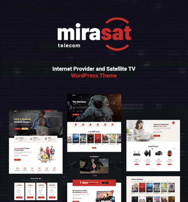 Mirasat İnternet Sağlayıcısı ve Uydu TV WordPress Teması (24 Ocak 2024)