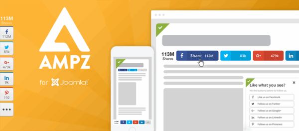 AMPZ Extended Social Buttons for Joomla