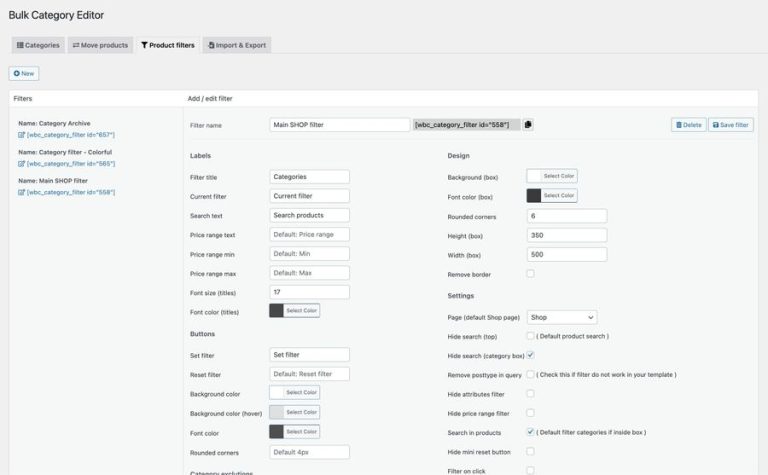 Bulk Category Editor for WooCommerce
