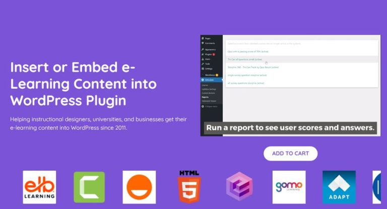 Insert or Embed Articulate Content into WordPress Premium