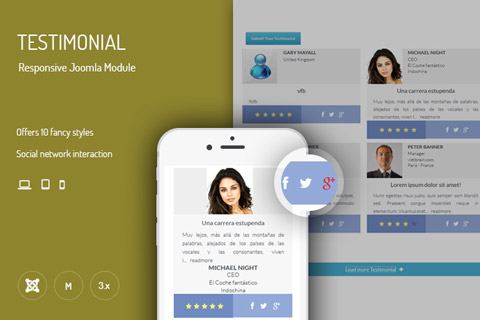 JUX Testimonial� Joomla Plugin