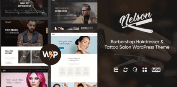 Nelson Barbershop Hairdresser & Tattoo Salon WordPress Theme