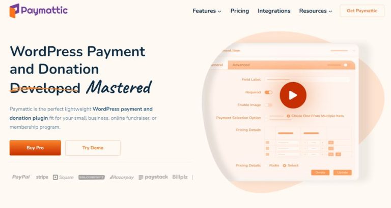 Paymattic Pro WordPress Payment and Donation