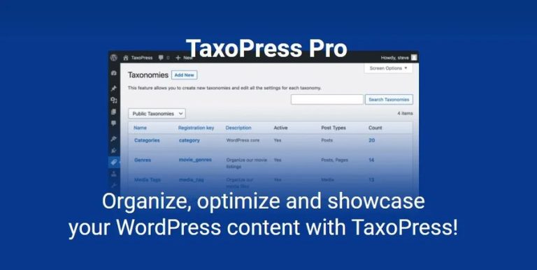 TaxoPress Pro the WordPress Taxonomy, Category and Tag Plugin