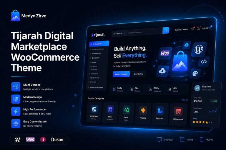 Tijarah Digital Marketplace WooCommerce Theme